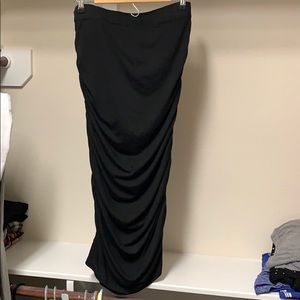 Black ruched skirt